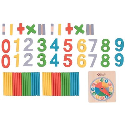 Wooden game to learn mathematics