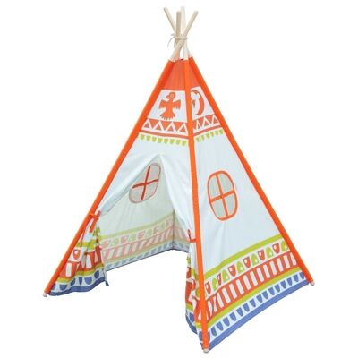 Orangefarbenes Indianertipi für Kinder