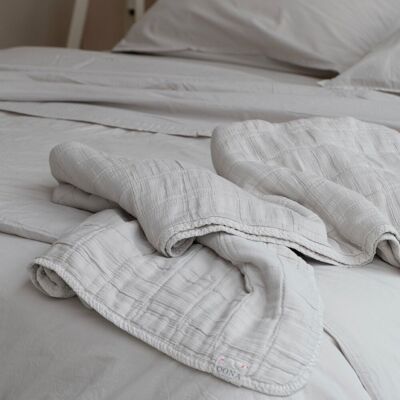 Plaid, bedspread, double cotton gauze Cloud