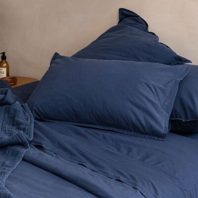 Funda de almohada Azul oscuro