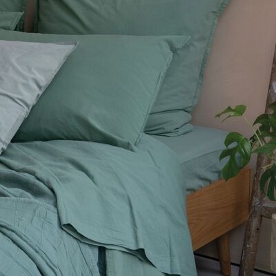 Green sage fitted sheet