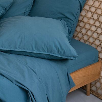 Tealblue fitted sheet
