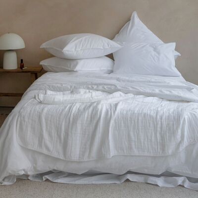 White duvet cover