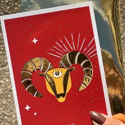 Tarjeta de signo de Aries