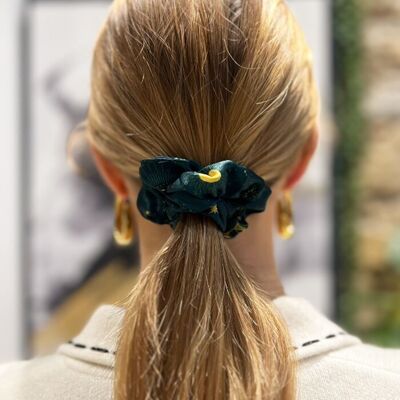 Cosmic Petrol Blue Scrunchie