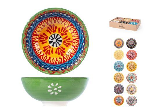 Bowl Bazar in stoneware decorato 12 cm