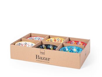 Bol Bazar en grès décoré 12 cm 2