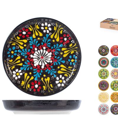 Bazar decorated stoneware saucer 12 cm