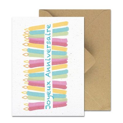 Card Piantabile - Candeline Compleanno