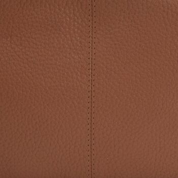 Sac à bandoulière Hobo en cuir à cordon de serrage marron clair 6