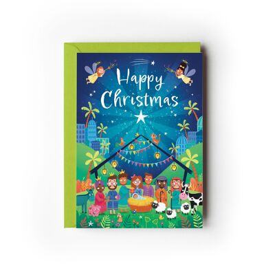 Pack de 6 tarjetas navideñas de Natividad