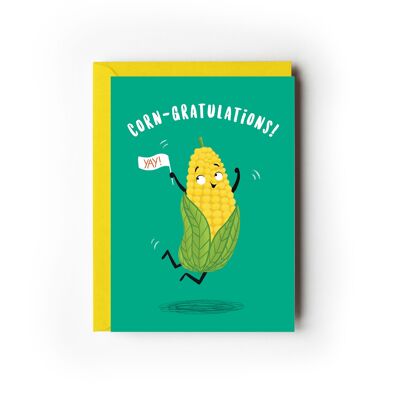 Paquete de 6 tarjetas de felicitación de maíz dulce