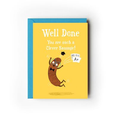 Pack of 6 Clever Sausage Congratulations Cards