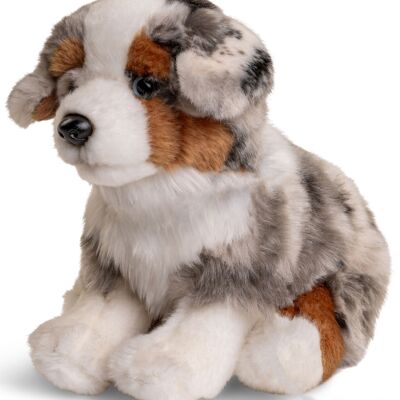 Australian Shepherd Puppy, sitting (without leash) - 22 cm (height) - Keywords: dog, pet, plush, plush toy, stuffed toy, cuddly toy