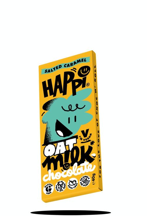 Salted Caramel Happi Vegan Oat M!lk Chocolate Bars 15 x 40g