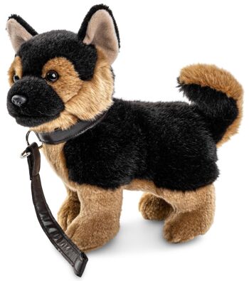 Chiot berger allemand, debout (avec laisse) - 26 cm (hauteur) - Mots clés : chien, animal de compagnie, peluche, peluche, peluche, peluche 3