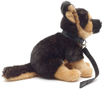 Berger allemand, assis (avec laisse) - 24 cm (hauteur) - Mots clés : chien, animal de compagnie, peluche, peluche, peluche, peluche 4