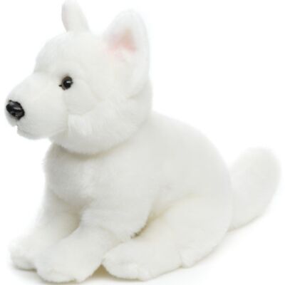 Chiot Berger Blanc Suisse - Sans laisse - 26 cm (Hauteur) - Mots clés : chien, animal de compagnie, peluche, peluche, peluche, peluche