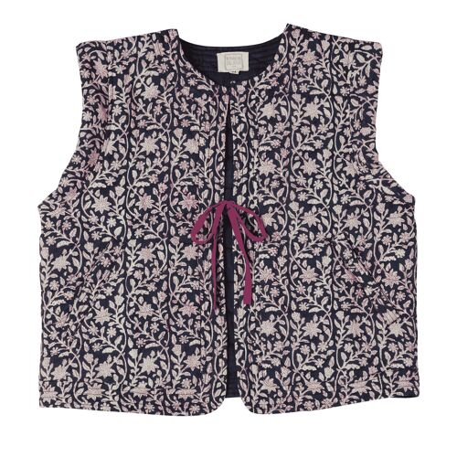 Cherry Indigo Sleeveless Vest