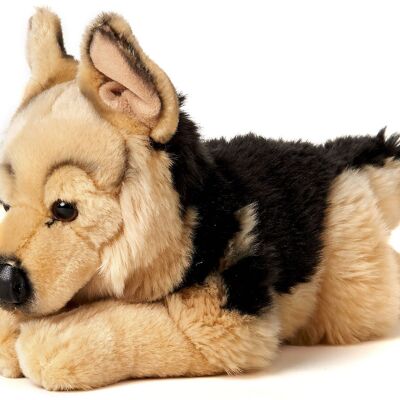 Deutscher Schäferhund, liegend - 37 cm (Länge) - Keywords: Hund, Haustier, Plüsch, Plüschtier, Stofftier, Kuscheltier