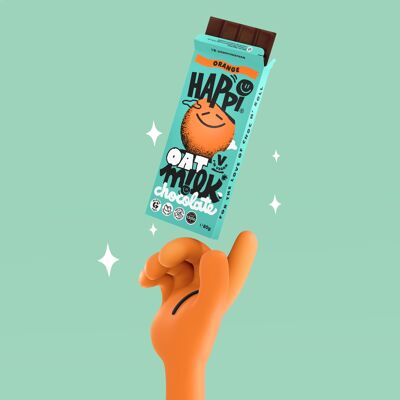 Orange Happi Vegan Oat M!lk Barritas de Chocolate 12 x 80g