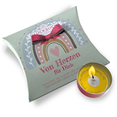 Glückslicht / Herzlich / Von Herzen für Dich / In der Geschenkbox mit der Schleife 🎀