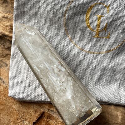 Gemstone Obelisk Orgonite Selenite | 80mm