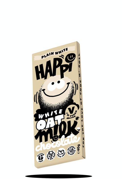White Happi Vegan Oat M!lk Chocolate Bars 15 x 40g