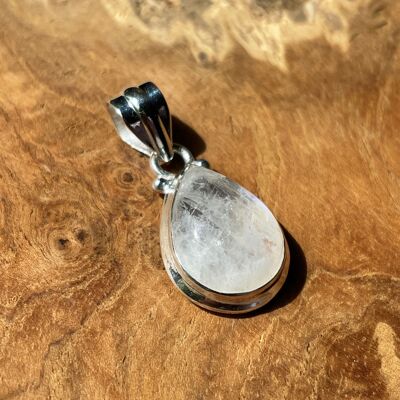 Lina - Rainbow moonstone pendant - sterling silver 925