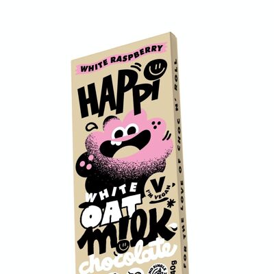 White Raspberry Happi Vegan Oat M!lk Chocolate Bars 15 x 40g