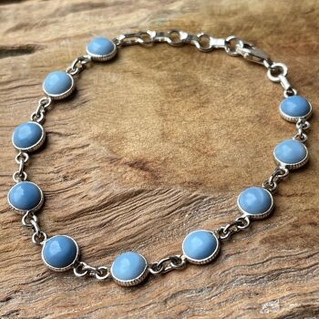 Ayita - Bracelet avec opale owyhee bleue - argent sterling 925 1