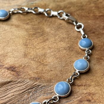 Ayita - Bracelet avec opale owyhee bleue - argent sterling 925 2