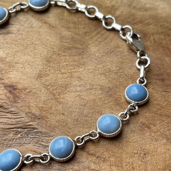 Ayita - Bracelet avec opale owyhee bleue - argent sterling 925 3