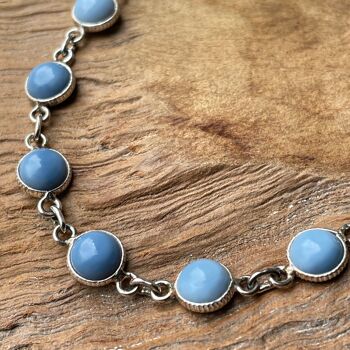 Ayita - Bracelet avec opale owyhee bleue - argent sterling 925 4