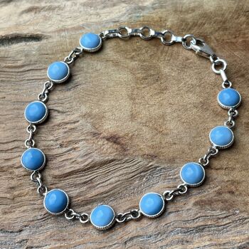 Ayita - Bracelet avec opale owyhee bleue - argent sterling 925 5