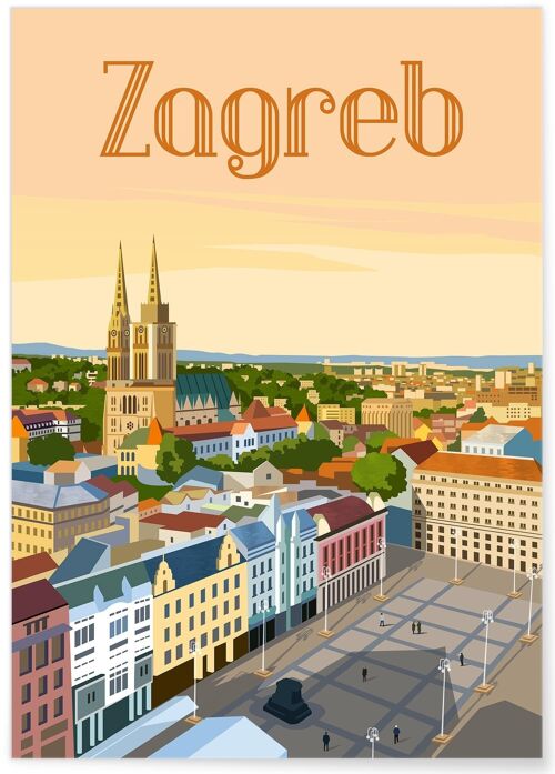 Affiche ville Zagreb