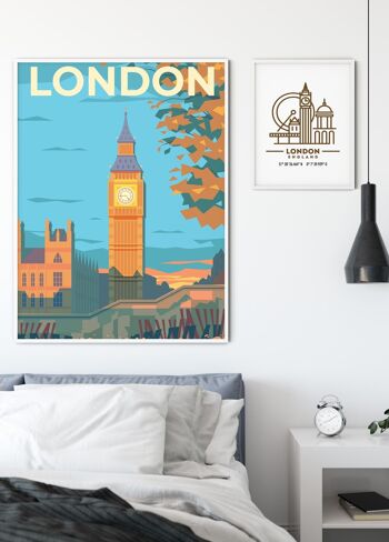Affiche ville Londres 3 4