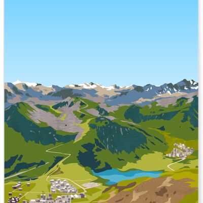 Tignes-Stadtplakat