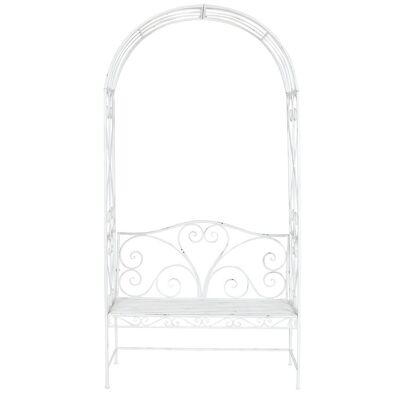 Metal Arch 116X47X230 With White Worn Bench MB211610