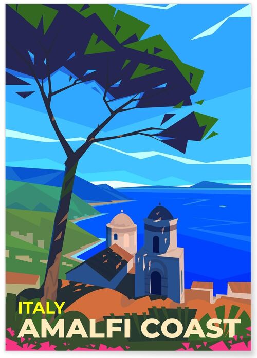 Affiche Italie - Côte Amalfitaine
