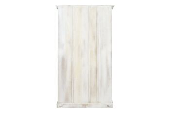 Armoire en bois sculpté 100x40x180 décapé blanc MB208660 NO11 9