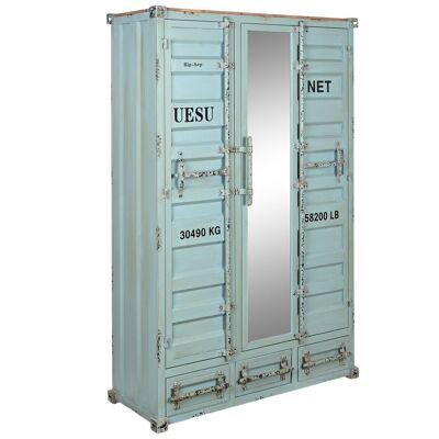 METAL CABINET 112X46X174 CONTAINER SKY BLUE MB209238