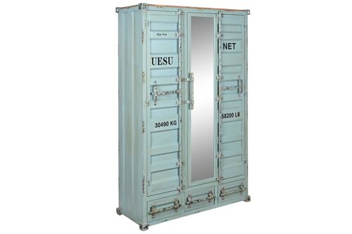 Armario Metal 112X46X174 Container Azul Celeste MB209238