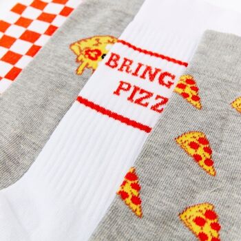 Coffret cadeau chaussettes pizza unisexes 3