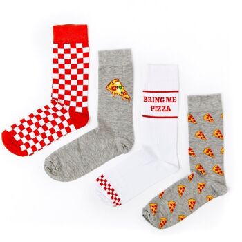 Coffret cadeau chaussettes pizza unisexes 4