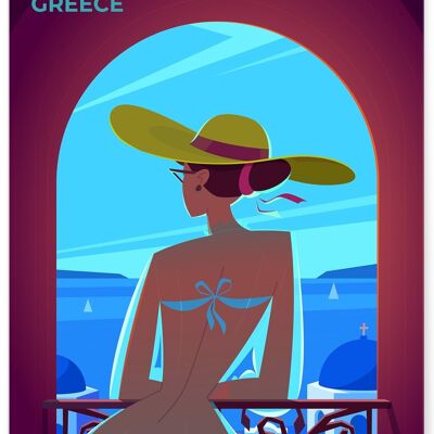 Affiche Grèce - Santorin