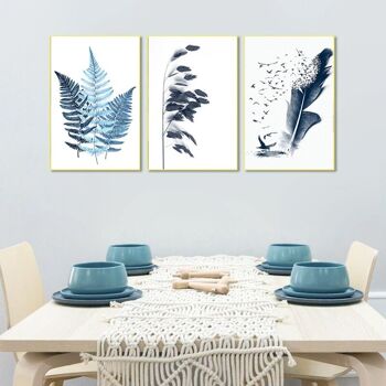 Affiches fleurs bleues - Poster pour décoration d'intérieur 3