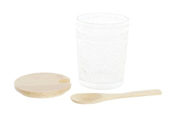 SUCRIER SET 3 VERRE BAMBOU 28X10X13,5 300ML PC203455 3