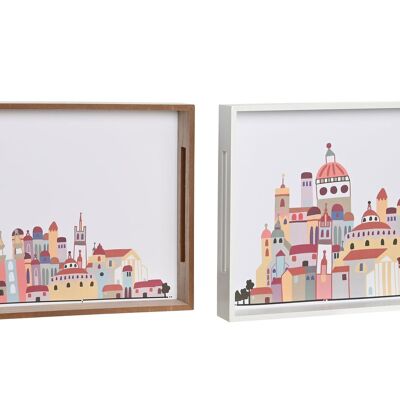 MDF TRAY 40X30X5 LITTLE HOUSES 2 ASSORTMENTS. PC204227