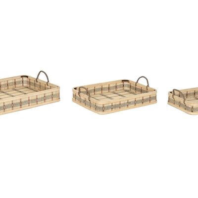 Bandeja Set 3 Bambu 54X43X9 Asa Natural BD203085